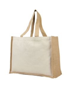 Varai 320 g/m&sup2; canvas en jute boodschappentas 23L