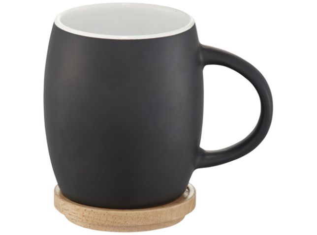 Hearth 400 ml mok met houten onderzetter