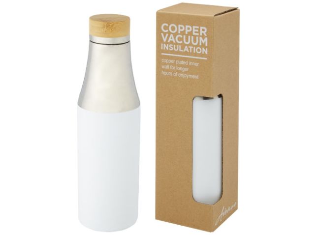 Hulan koperen vacuüm geïsoleerde roestvrijstalen fles van 540 ml met bamboe deksel