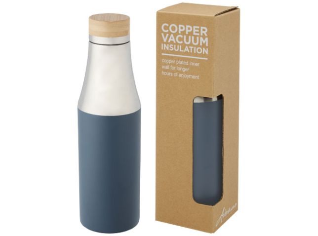 Hulan koperen vacuüm geïsoleerde roestvrijstalen fles van 540 ml met bamboe deksel