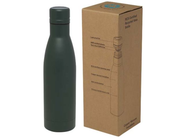 Vasa 500 ml RCS-gecertificeerde gerecyclede roestvrijstalen koperen vacuümgeïsoleerde fles