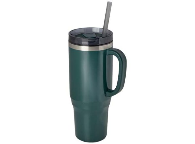 Melbourne 1200 ml RCS-gecertificeerde geïsoleerde beker met rietje