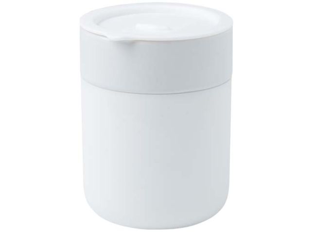 Java 330 ml beker van keramiek met siliconen wikkel en plastic deksel