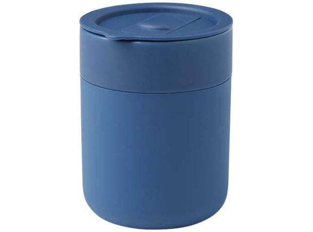 Java 330 ml beker van keramiek met siliconen wikkel en plastic deksel