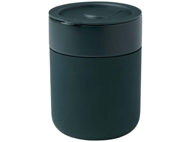 Java 330 ml beker van keramiek met siliconen wikkel en plastic deksel