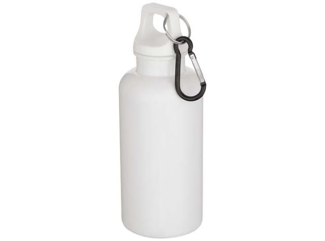 Oregon 400 ml effen waterfles van RCS gecertificeerd gerecycled plastic met karabijnhaak 