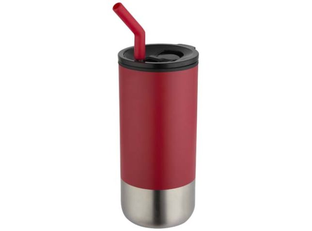 Grayson 480 ml RCS gerecycleerde geïsoleerde beker met rietje