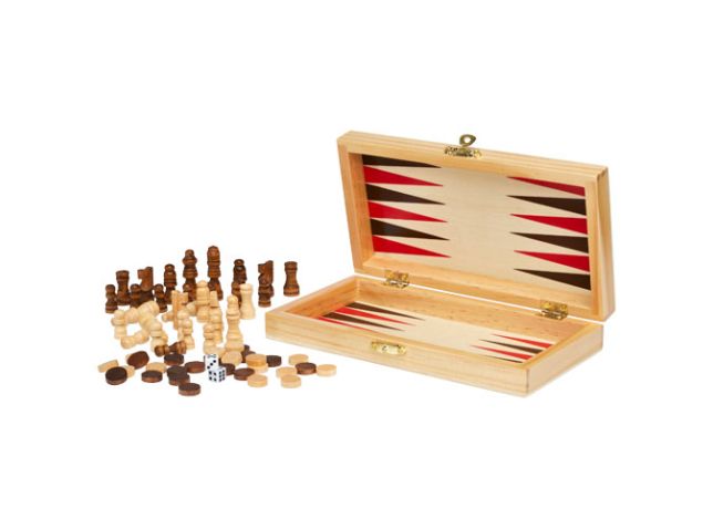 Mugo 3-in-1 houten spellenset