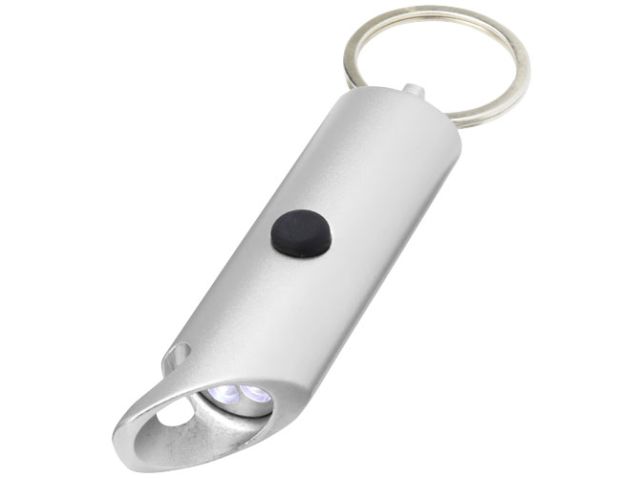 Flare led-lamp en flesopener van gerecycled aluminium met sleutelhanger