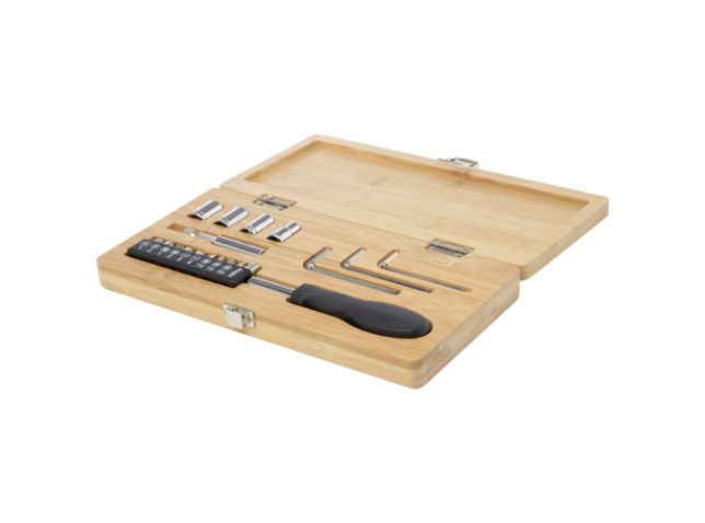 Rivet 19-delige gereedschapsset van bamboe/gerecycled plastic