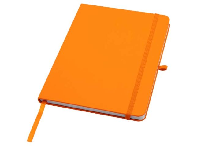 Teak A5 gerecycled notitieboek met harde kaft en gelinieerde pagina's