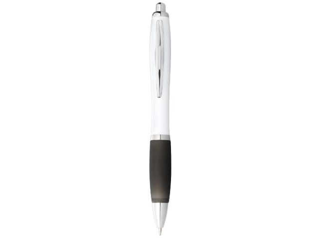 Nash balpen met witte houder en gekleurde grip (blauwe inkt)