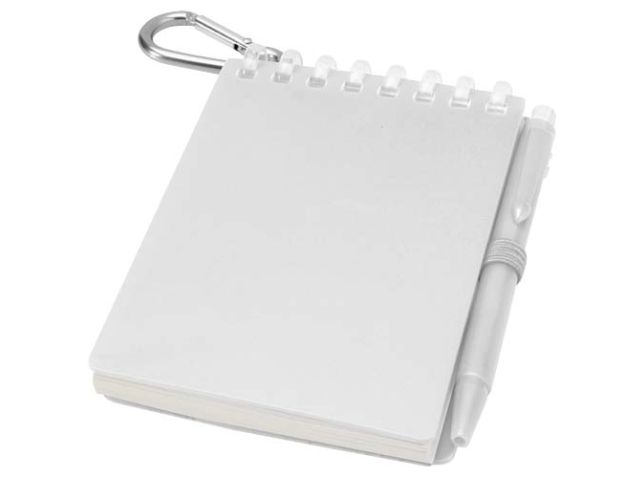 Lig Mini gerecycleerd outdoor notitieboek met zachte kaft en balpen (zwarte inkt)
