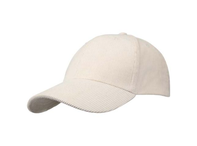 Hutton 280 g/m² 6 panel cap van gerecycled corduroy