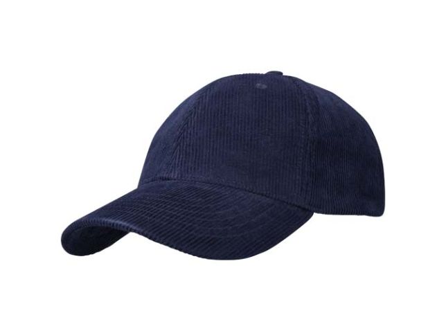 Hutton 280 g/m² 6 panel cap van gerecycled corduroy