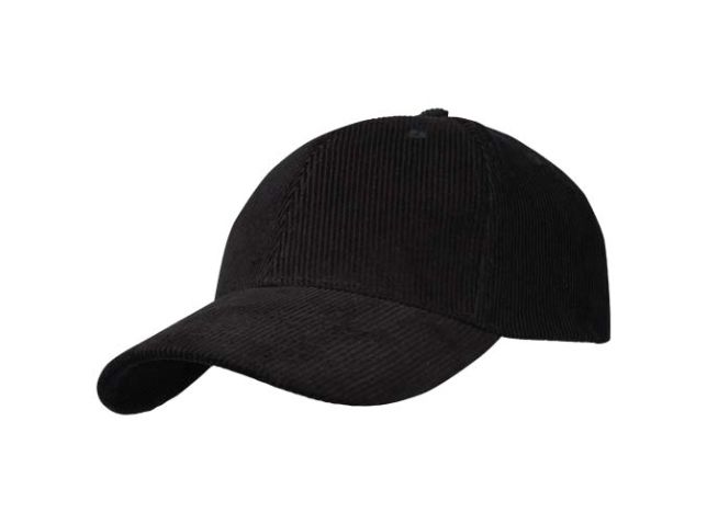 Hutton 280 g/m² 6 panel cap van gerecycled corduroy