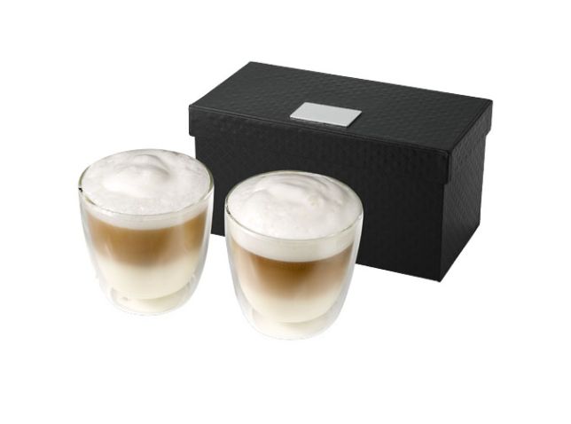 Boda 2 delige koffieset van glas