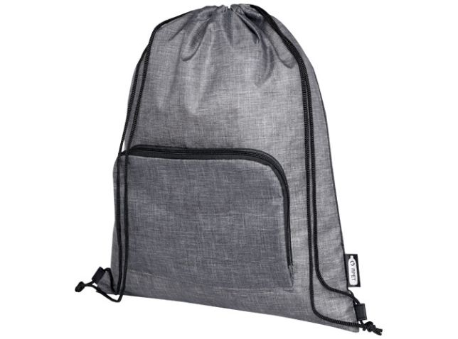 Ash gerecyclede opvouwbare tas met trekkoord 7L
