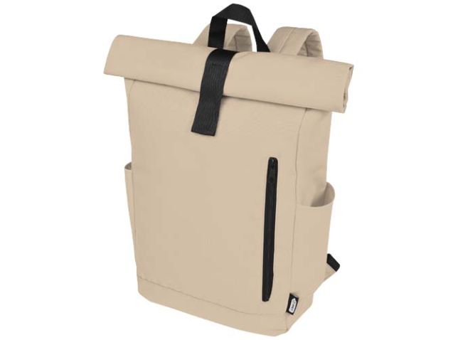 Byron 15,6" rugzak van GRS RPET met opgerolde bovenkant 18 L