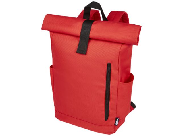 Byron 15,6" rugzak van GRS RPET met opgerolde bovenkant 18 L