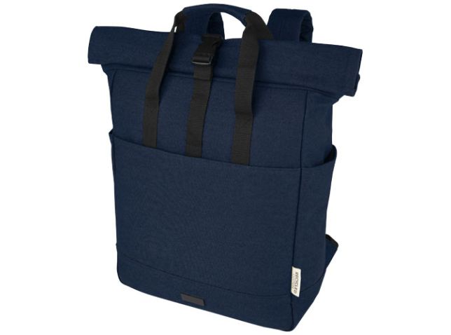 Joey 15 inch GRS gerecyclede canvas rolltop laptoprugzak 15 l