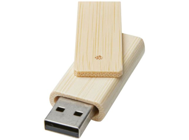 Rotate USB flashdrive van 16 GB van bamboe