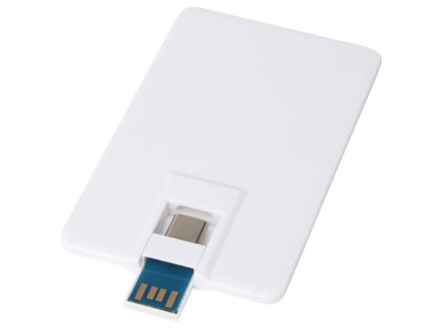 Duo slim USB station van 32 GB met Type-C en USB-A 3.0