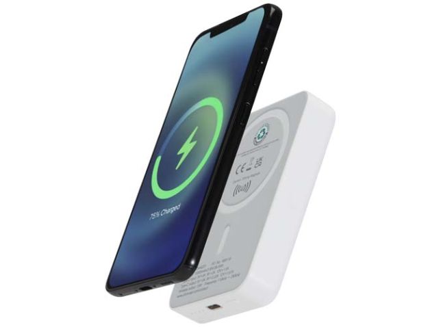 Acrab magnetische draadloze powerbank van 10.000 mAh 15 W met 20 W PD van gerecycled plastic