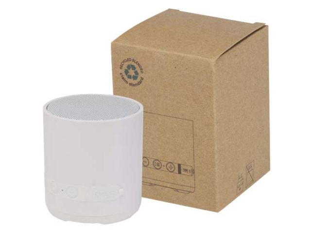 Hunor draadloze speaker van 3 W van gerecycled plastic