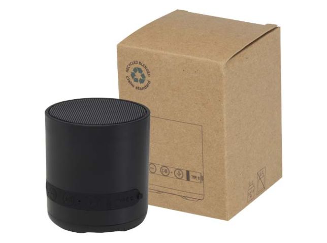 Hunor draadloze speaker van 3 W van gerecycled plastic