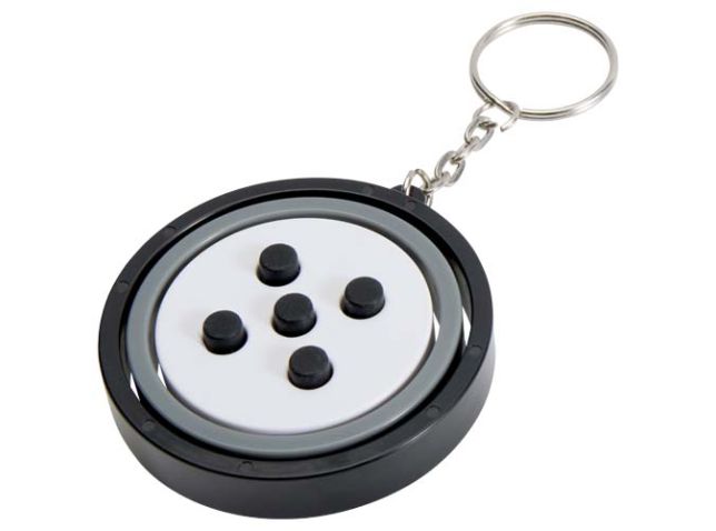 Spinx sleutelhanger van gerecycled plastic met gyroscoopspeeltje