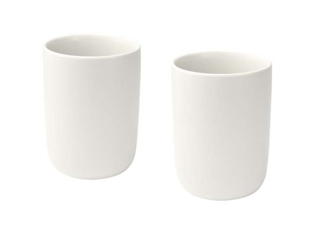 Male keramische bekers van 350 ml met matte afwerking, set van 2