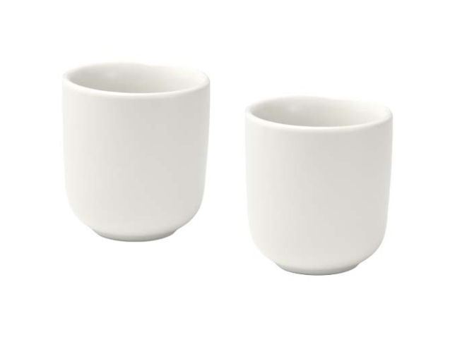 Male keramische espressokopjes van 90 ml met matte afwerking, set van 2