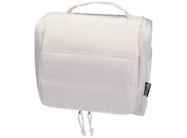Puffer GRS gerecycleerde ophangbare canvas toilettas 8L