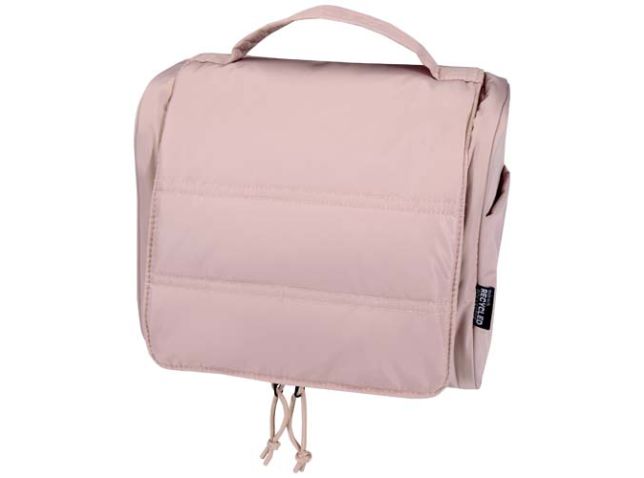 Puffer GRS gerecycleerde ophangbare canvas toilettas 8L