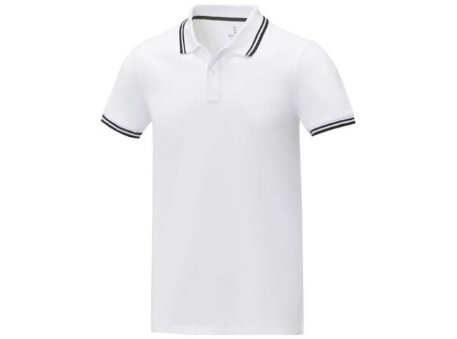 Amarago 200 g/m² tipping herenpolo met korte mouwen