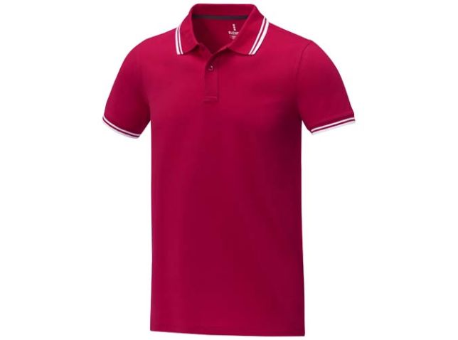 Amarago 200 g/m² tipping herenpolo met korte mouwen