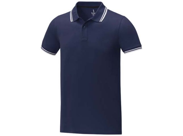 Amarago 200 g/m² tipping herenpolo met korte mouwen