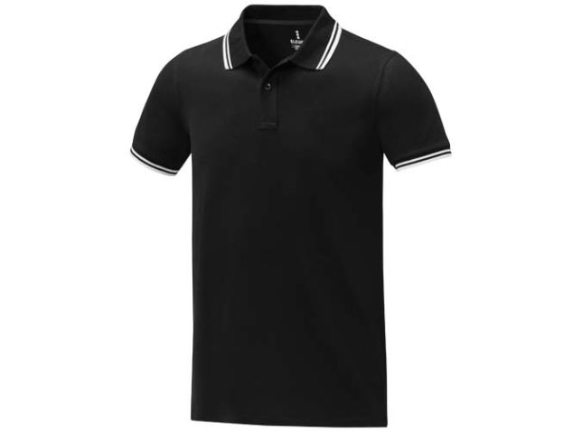 Amarago 200 g/m² tipping herenpolo met korte mouwen