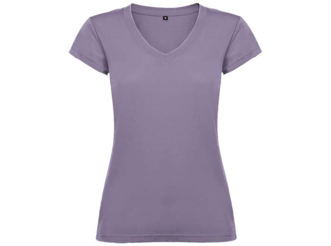 Victoria 155 g/m² damesshirt met V-hals en korte mouwen