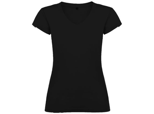 Victoria 155 g/m² damesshirt met V-hals en korte mouwen